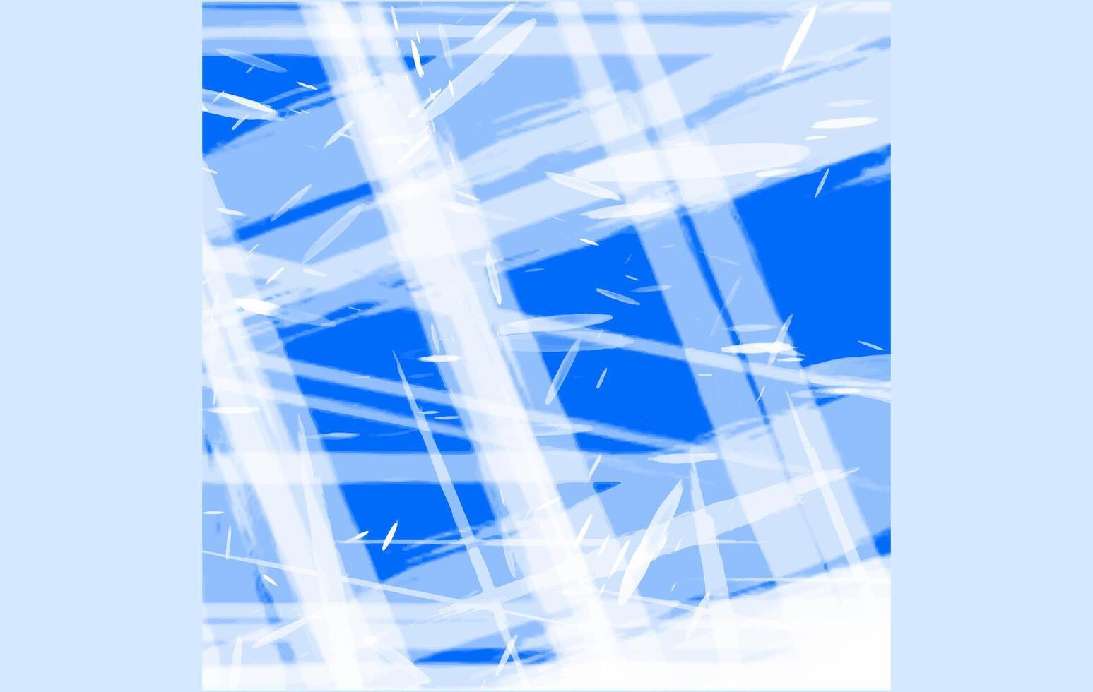 Abstract composition of bright, dynamic lines and shapes on a blue gradient vector