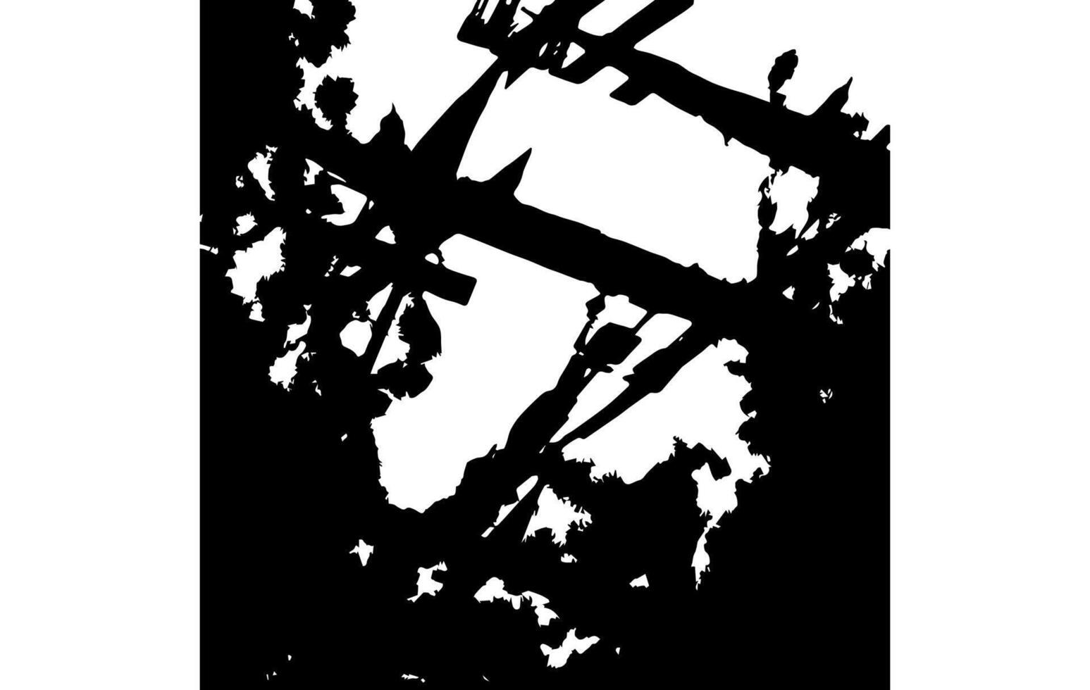 Futuristic Glitch Lines Black Ink Abstract Texture vector