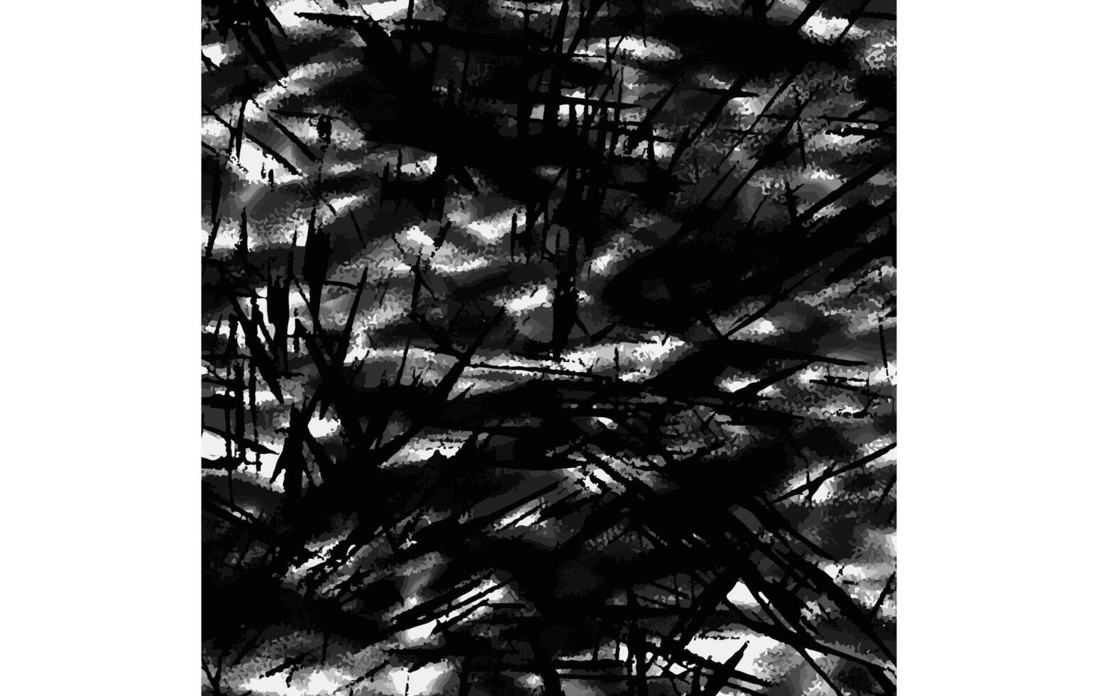 Abstract Black and White Brushstroke Texture vector