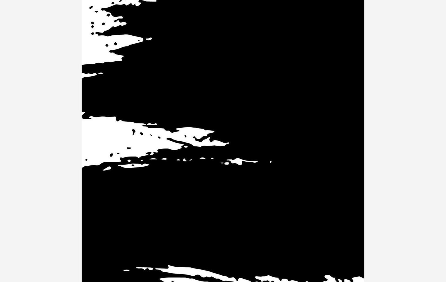 Abstract black brushstrokes and ink splatters on a white surface vector