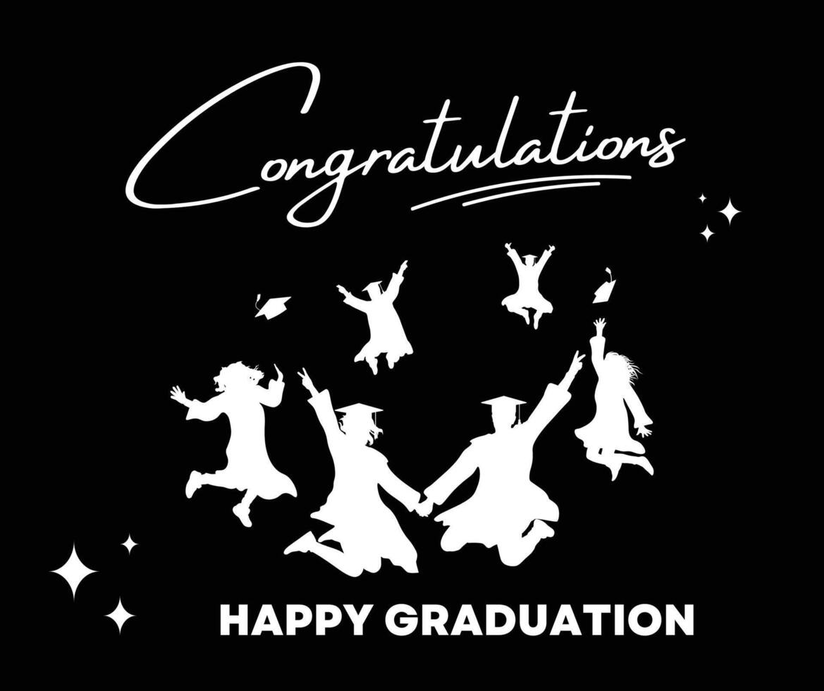 Congratulations happy graduation vector