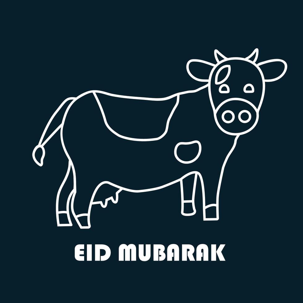 Eid mubarak illustration vector