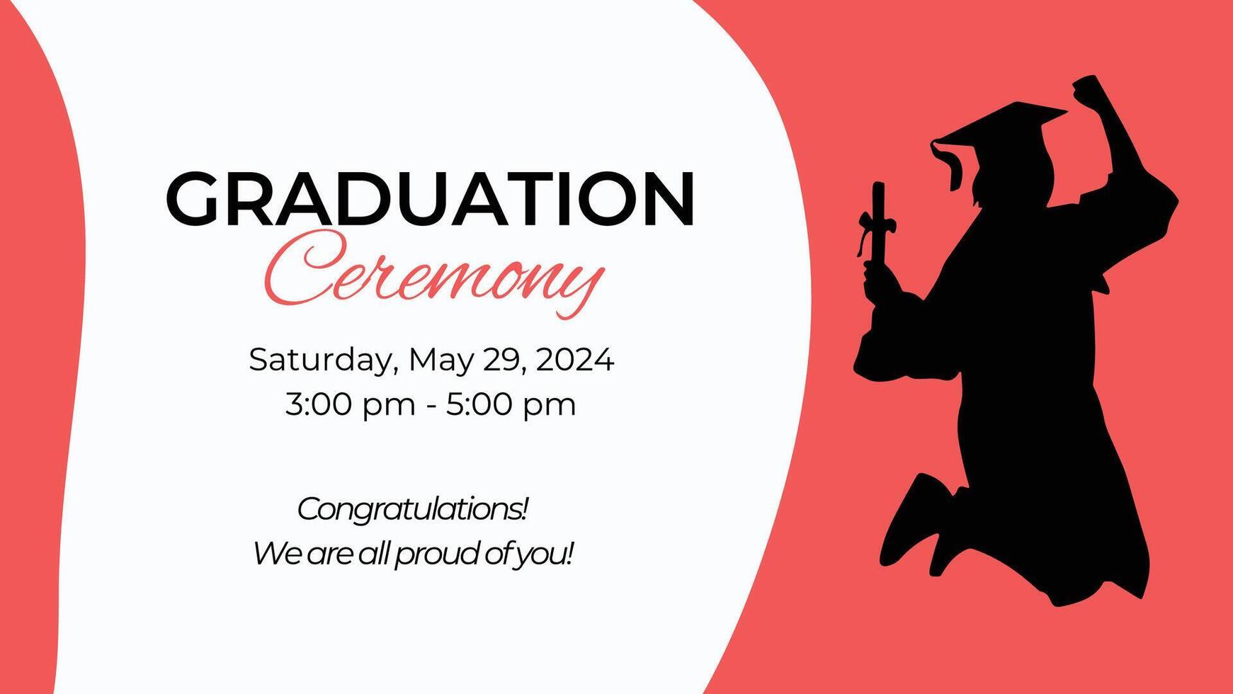 Graduation ceremony invitation template elegant graduation ceremony invitation template vector