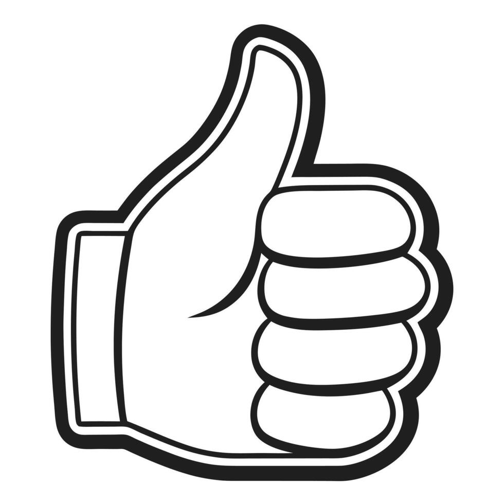 Thumb up icon illustration vector