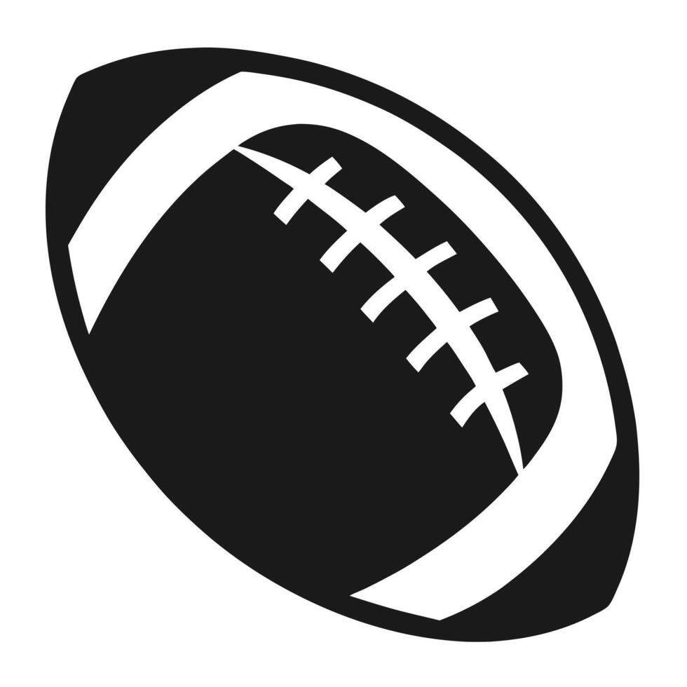 Black And White Illustration Of An American Football Design Element Graphic vector