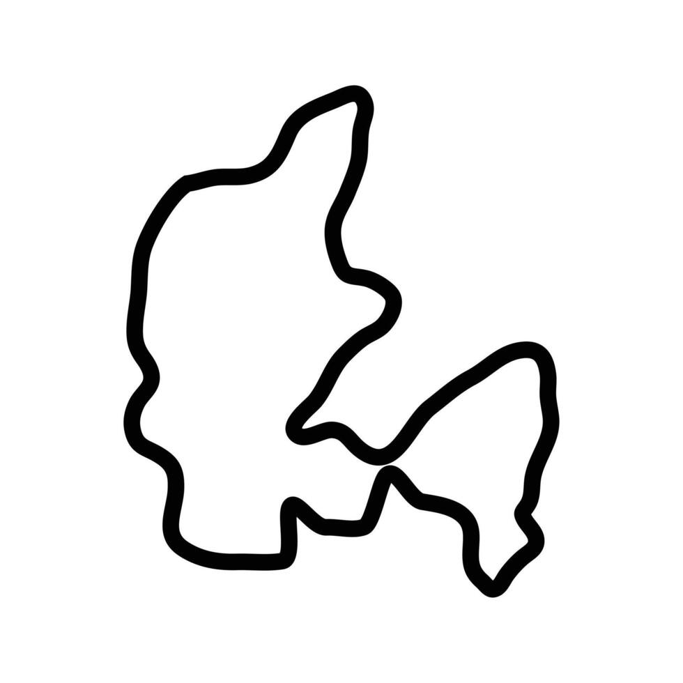 Denmark map icon. Denmark outline map. Simple icon design. Eps illustration vector