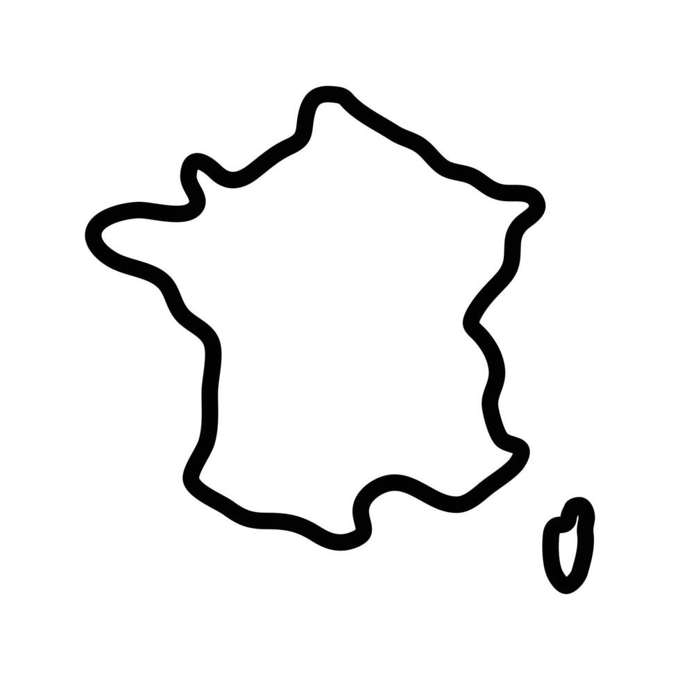 France map icon. France outline map. Simple icon design. Eps illustration vector