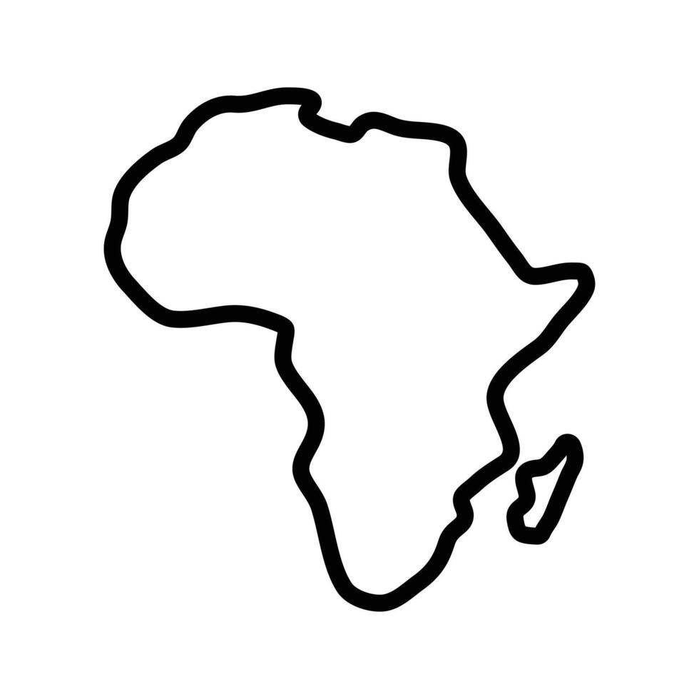 Africa map icon. Africa outline map. Simple icon design. Eps illustration vector
