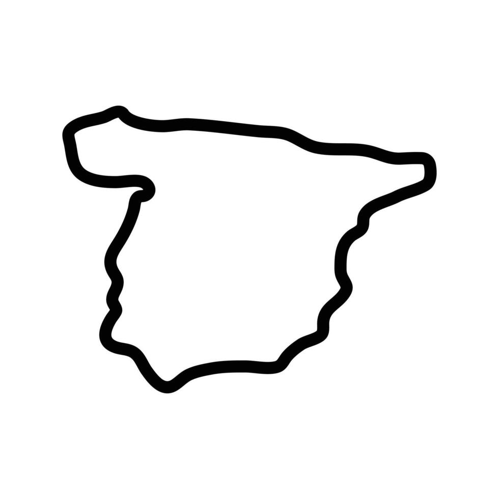Spain map icon. Spain outline map. Simple icon design. Eps illustration vector