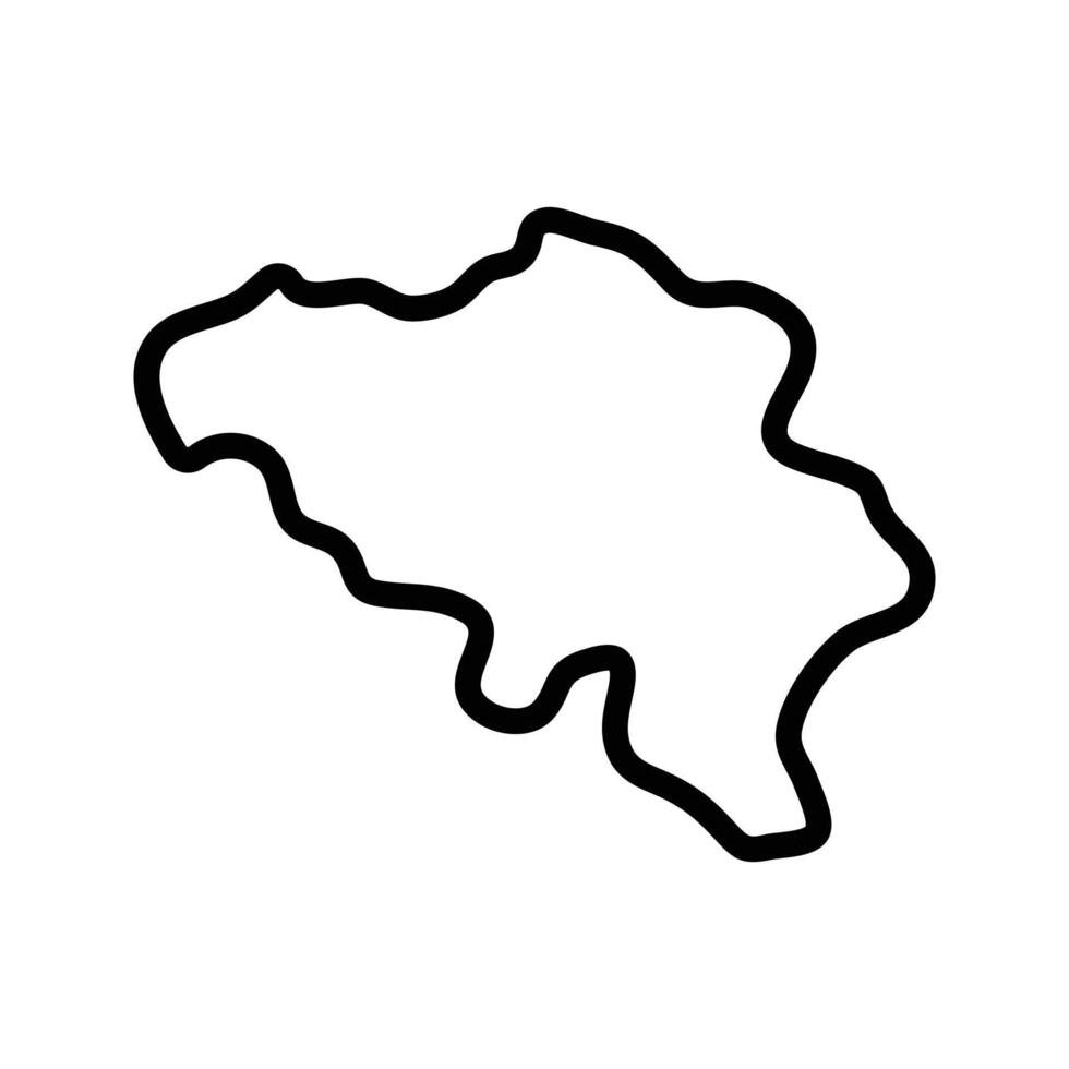 Belgium map icon. Belgium outline map. Simple icon design. Epsillustration vector