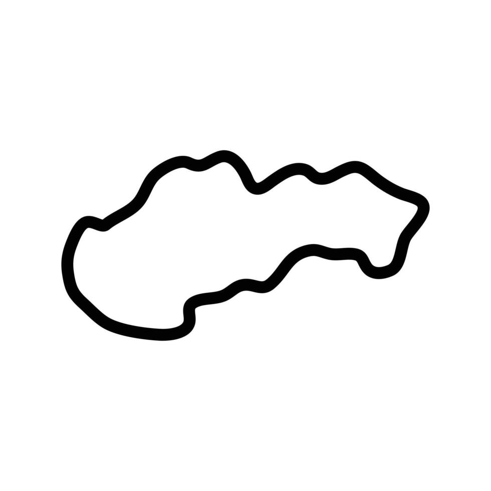Slovakia map icon. Slovakia outline map. Simple icon design. Eps illustration vector