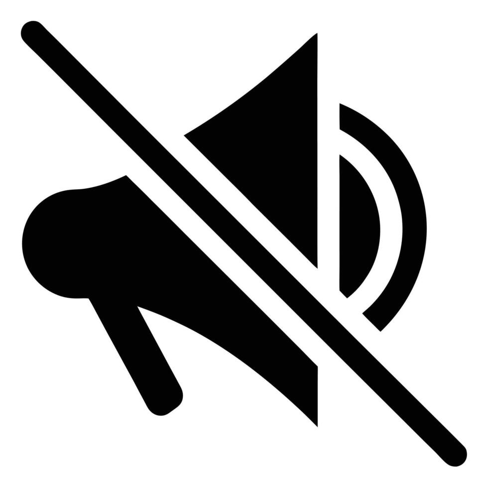 No megaphone icon vector