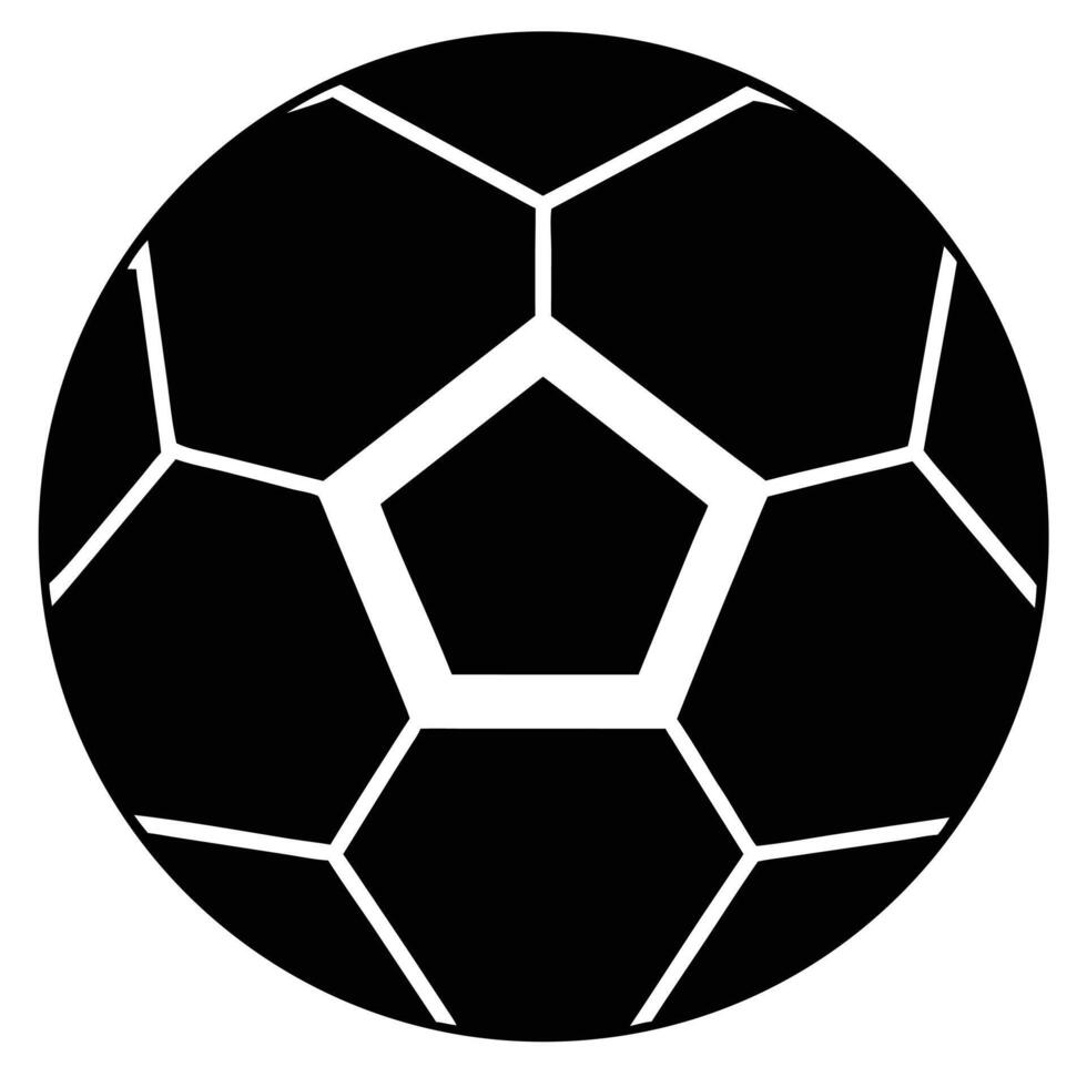 Soccer Ball Illustration Black And White Minimalist Style Design Element vector