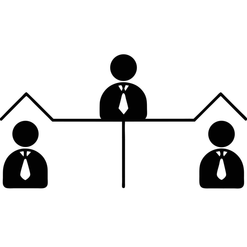 Business people in a hierarchy vector