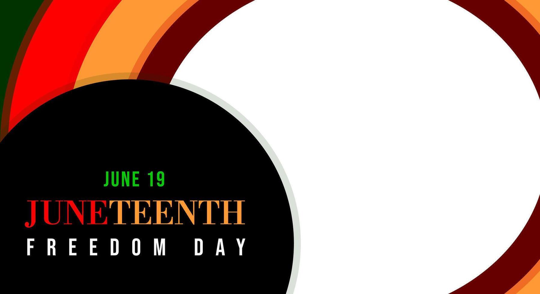 Juneteenth Freedom Day on June 19. Background design templates colorful circle ornaments for greetings, ads, motion vector