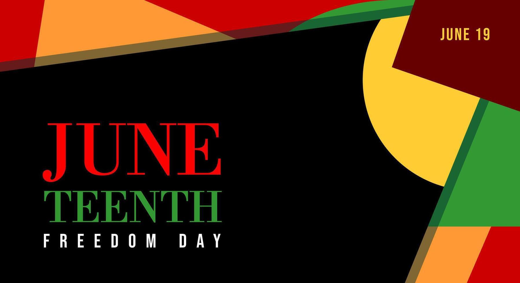 Juneteenth Freedom Day June 19. Background design and abstract ornaments for campaigns, African American vector