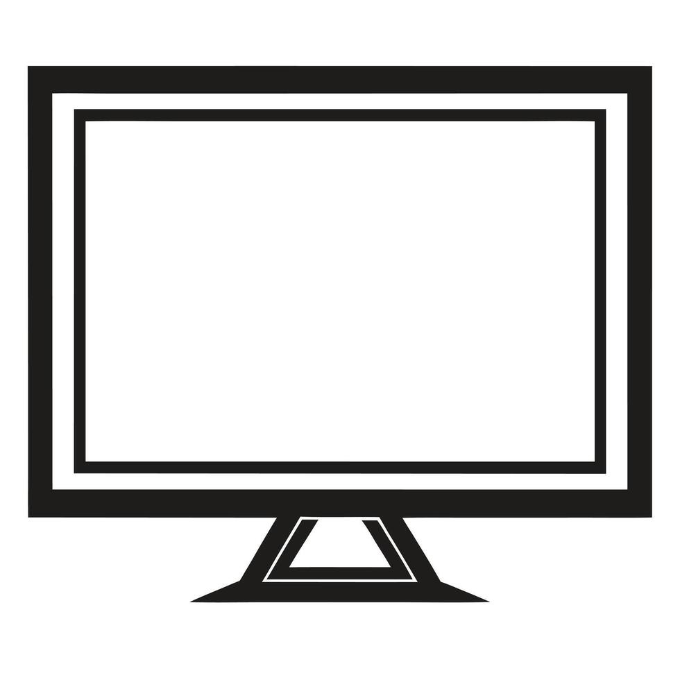 Computer Monitor Illustration Graphic Display Screen Design Technology Interface Template vector