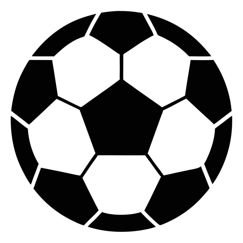 Simple Graphic Depicting Classic Black And White Soccer Ball Design vector