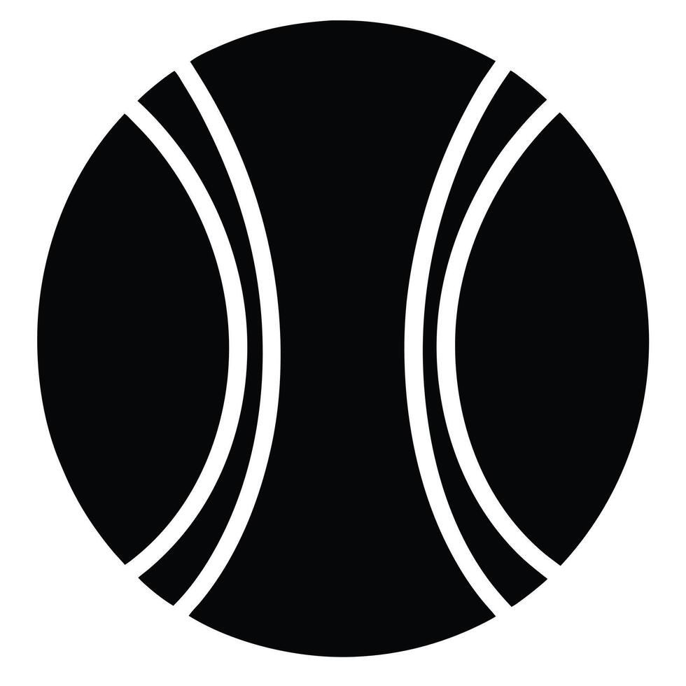 Isolated Black Tennis Ball Icon Design For Sports And Recreation Projects vector