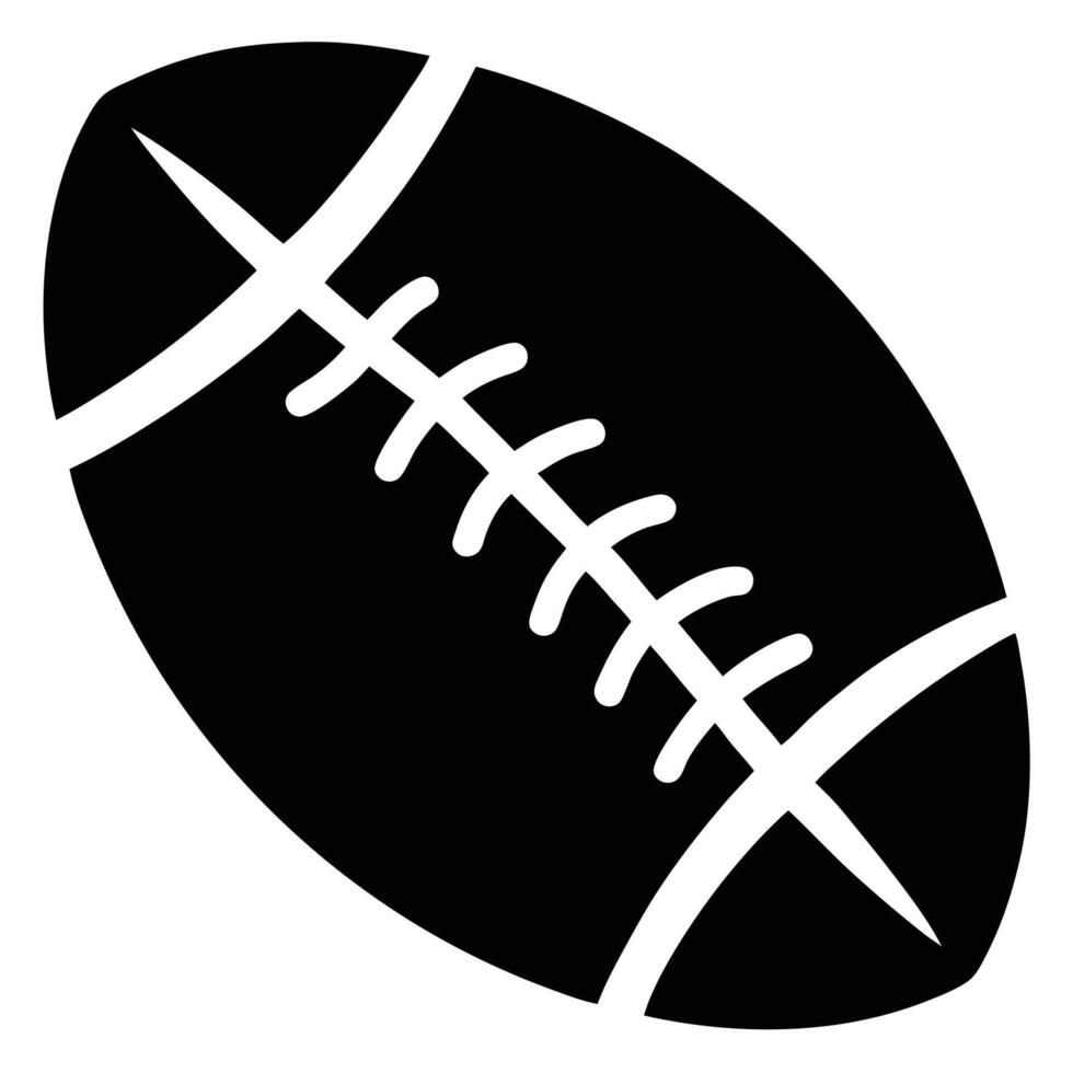 Black And White American Football Ball Silhouette For Sports And Game Designs vector
