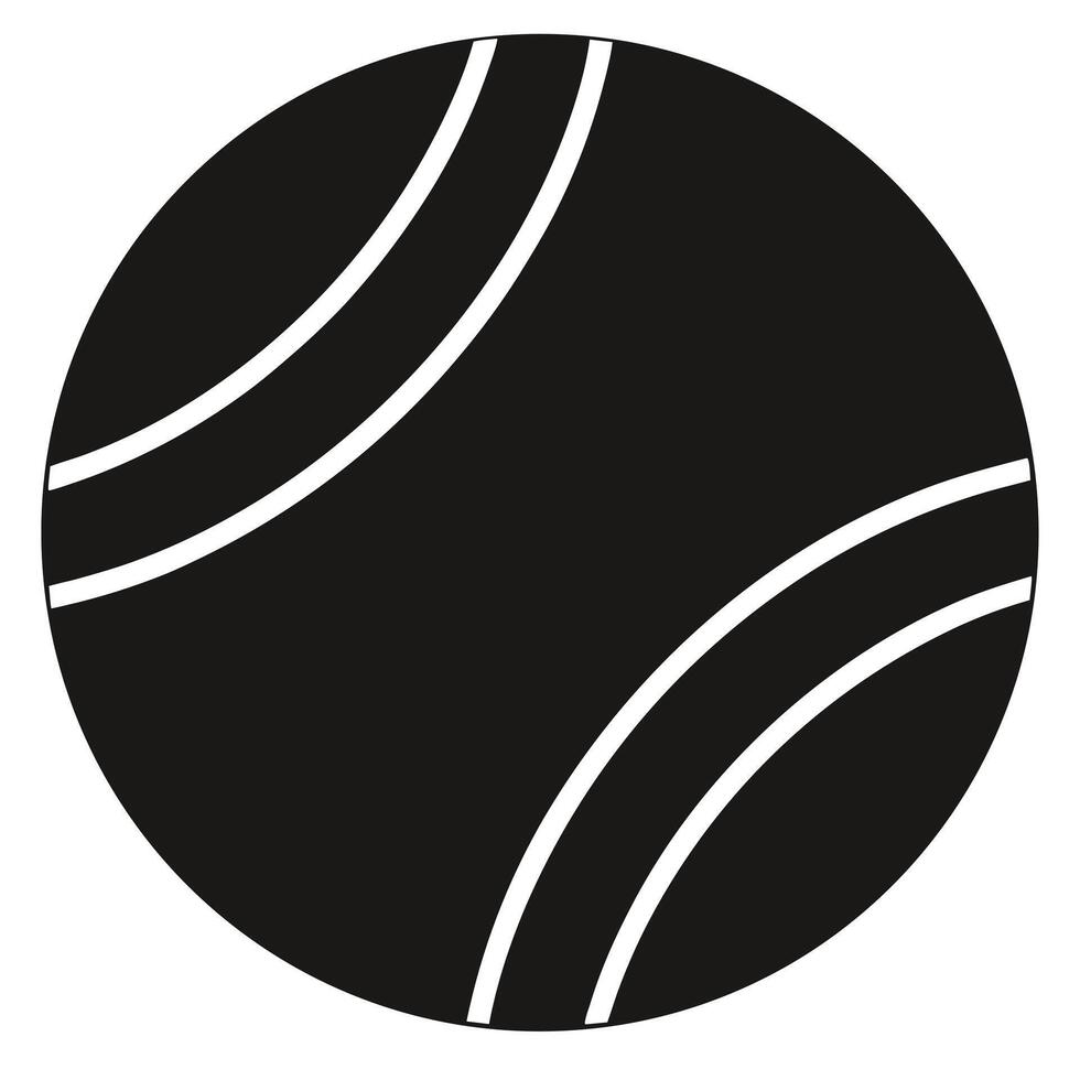 Minimalist Black And White Tennis Ball Graphic Illustration Icon vector