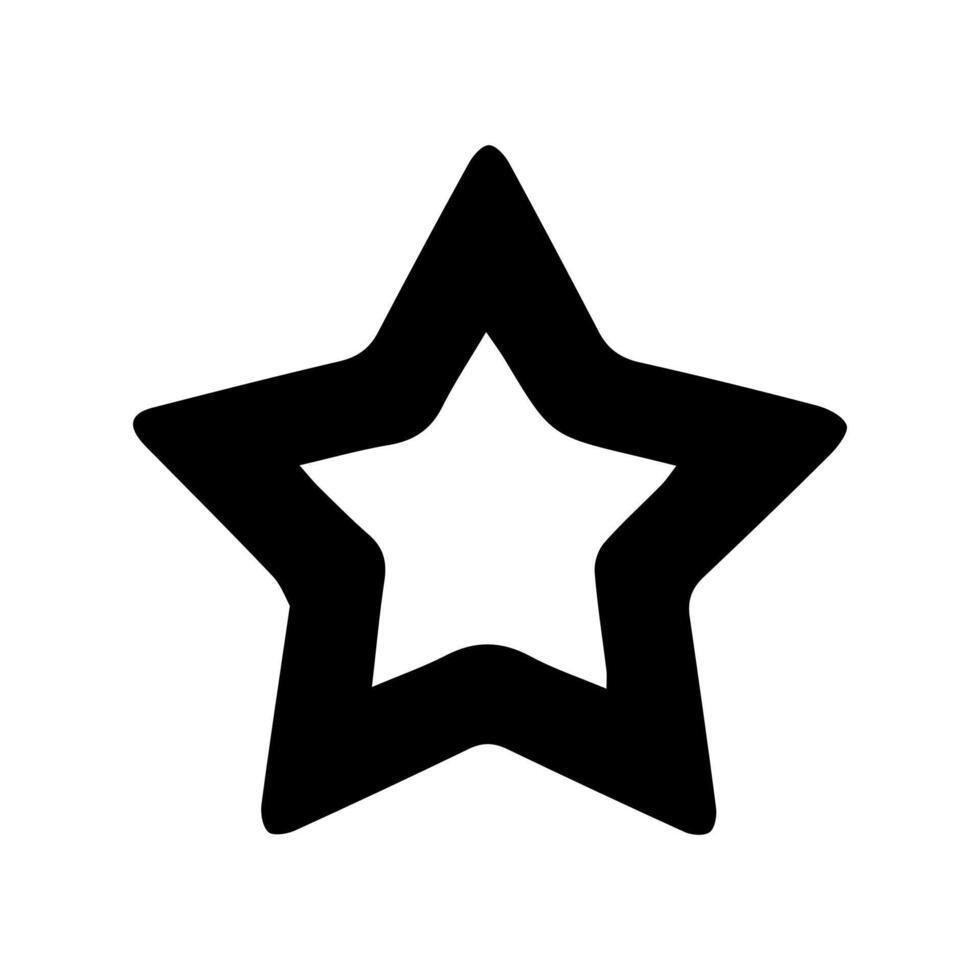 Bold Black Star Shape Graphic Design Element for Branding and Decoration vector