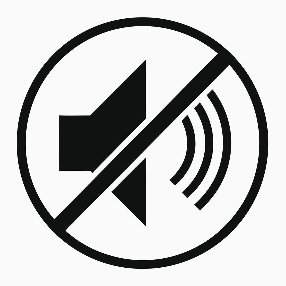 No sound icon on white background vector