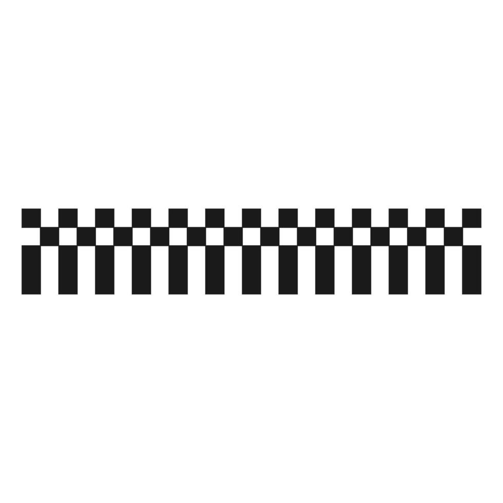 Checkered line element decoration vector