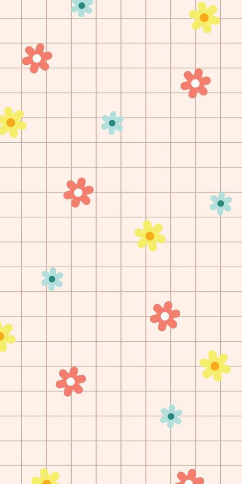 Simple Flower Aesthetic Design Background vector
