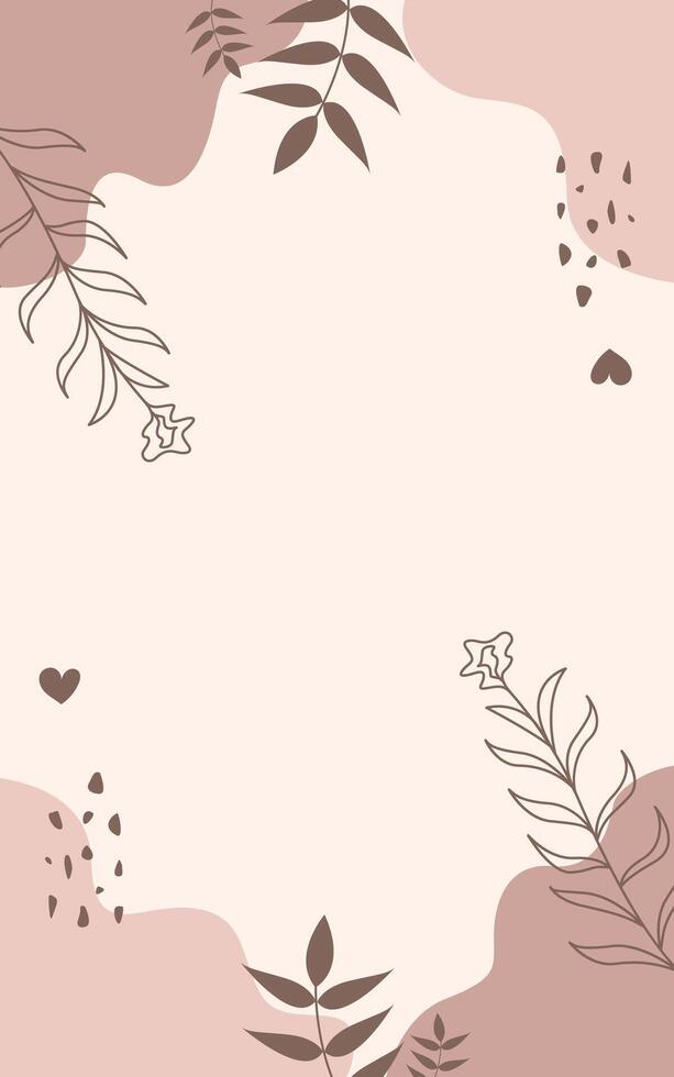 Aesthetic Brown And Cream Design Background vector
