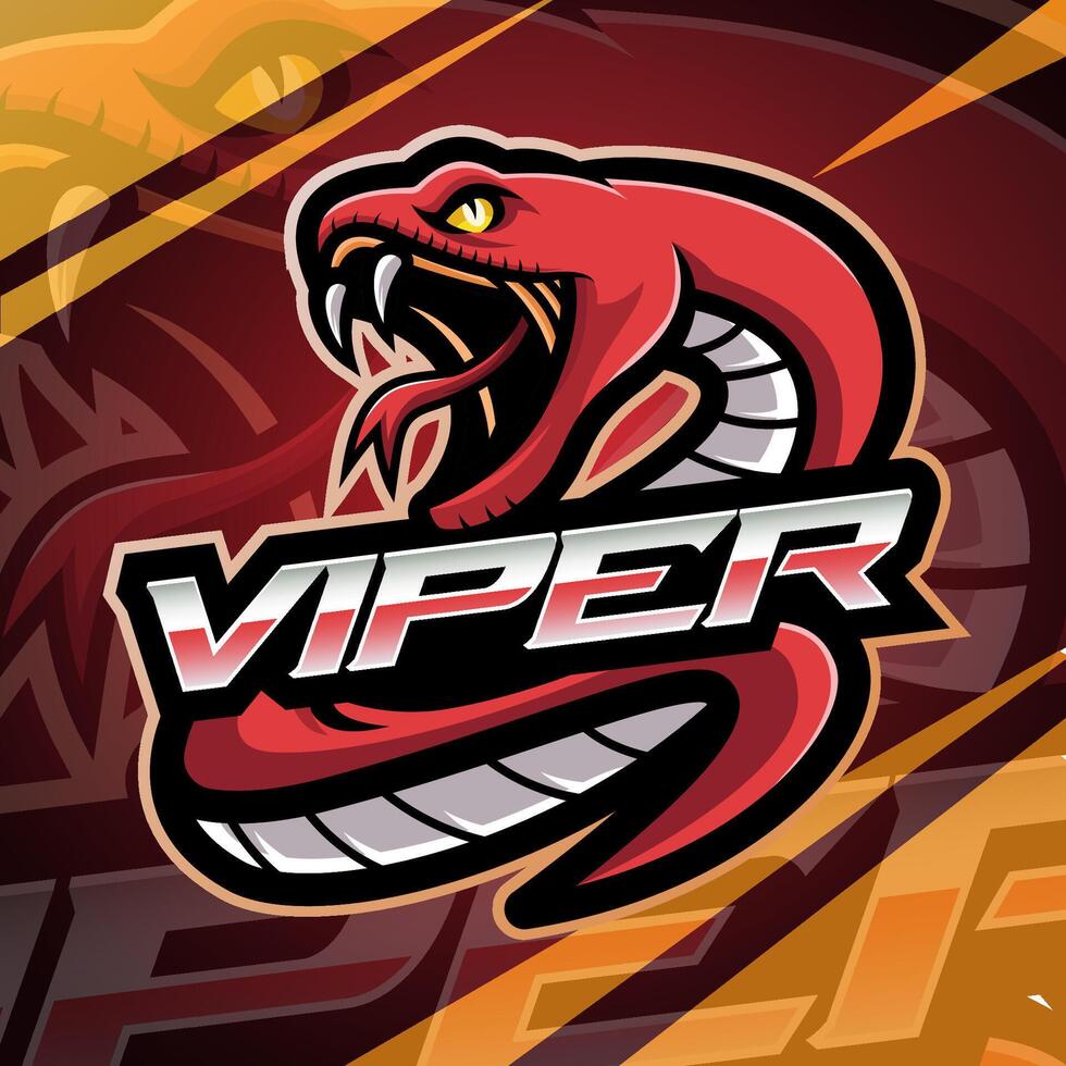 Viper esport mascot logo design vector