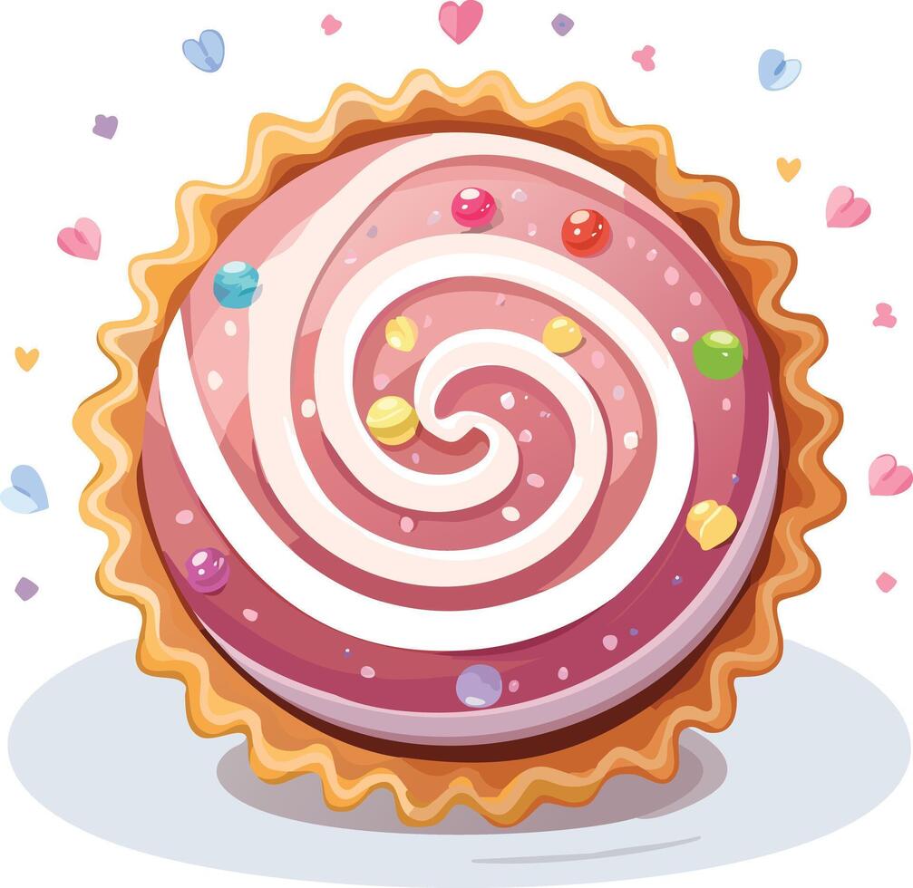 sweet cupcake with motif vector