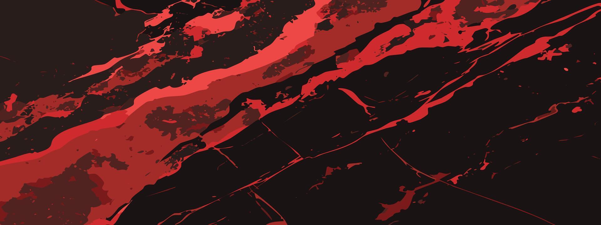 red and black scratch background with a black background vector