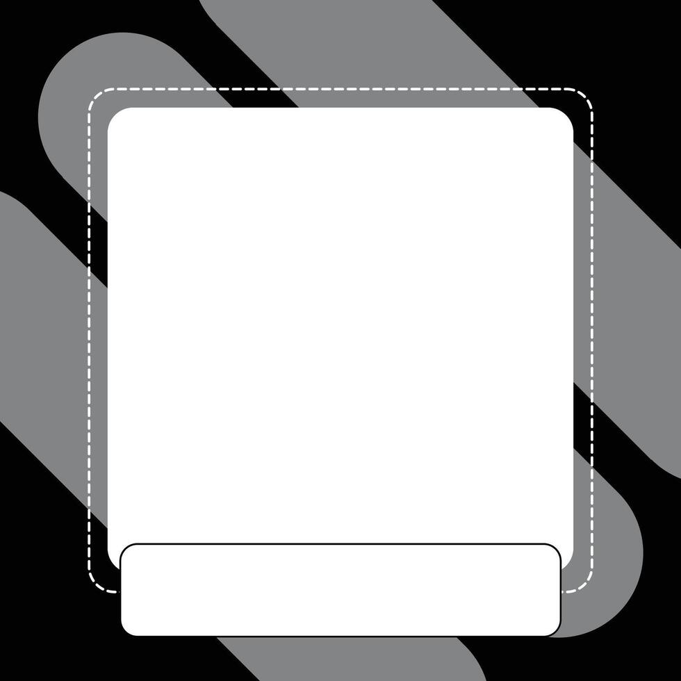 black simple square frame border design vector