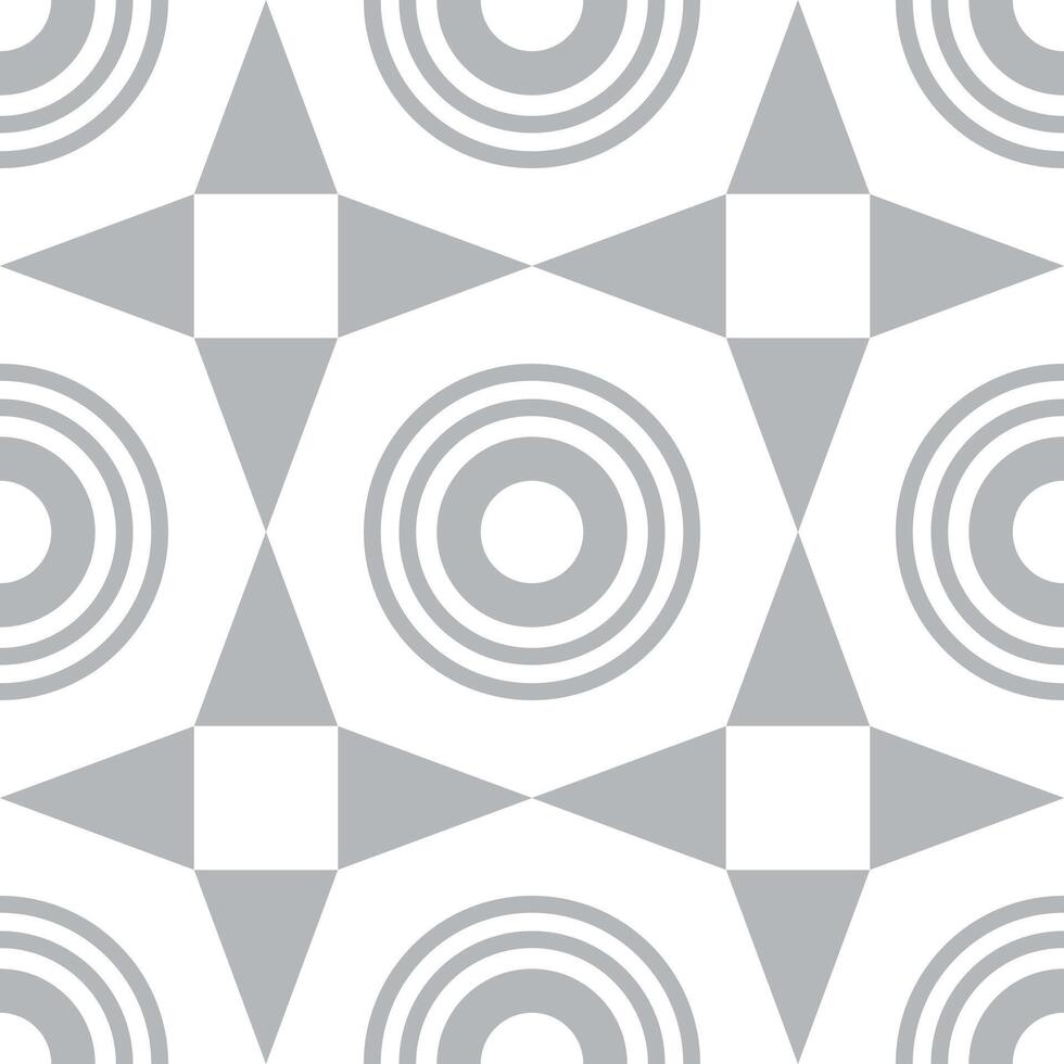 grey star and circle pattern on white background vector