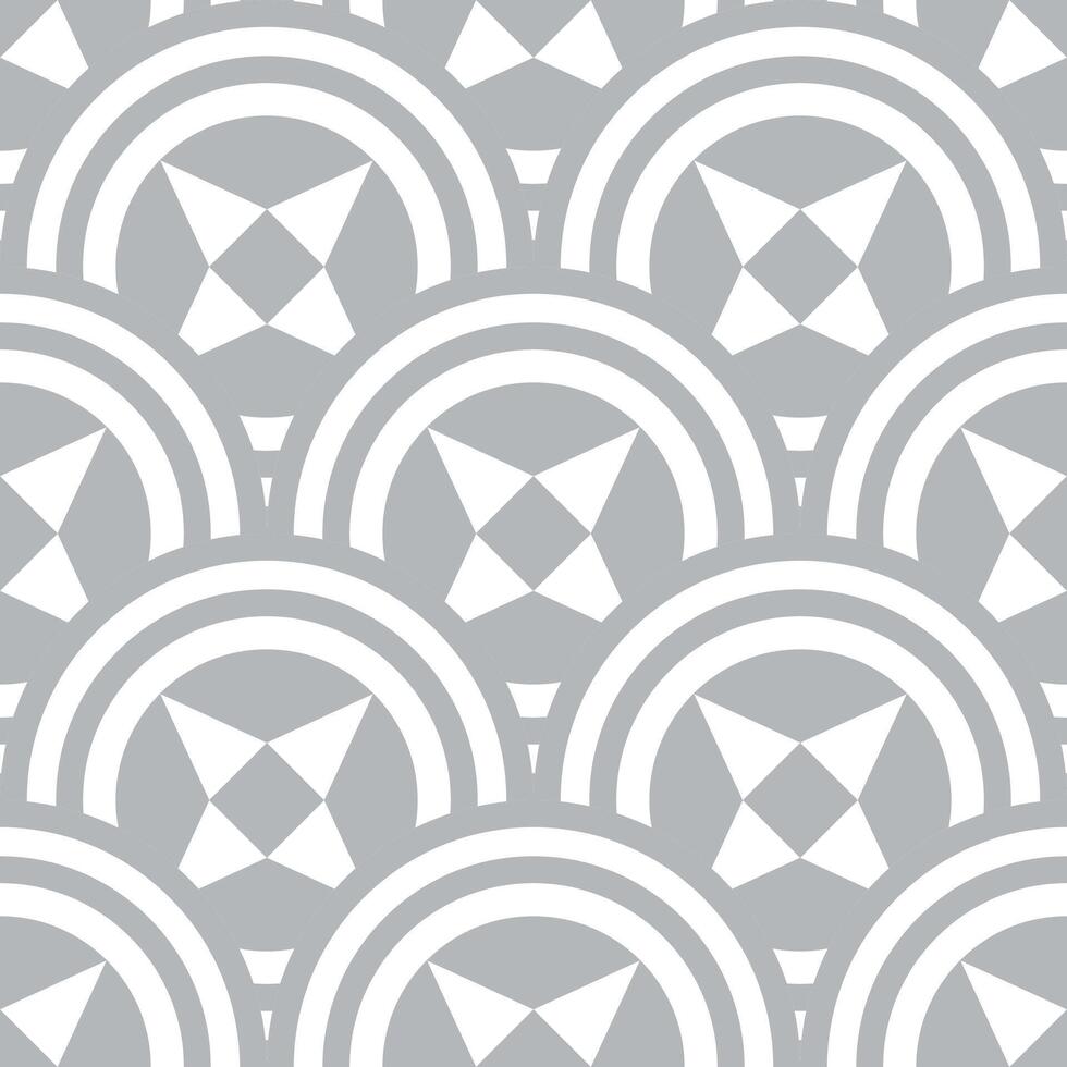 grey line circle pattern with star vector