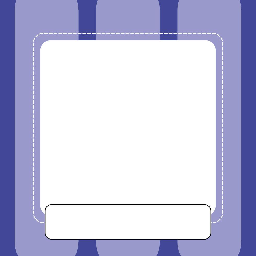 navy simple square frame border design vector