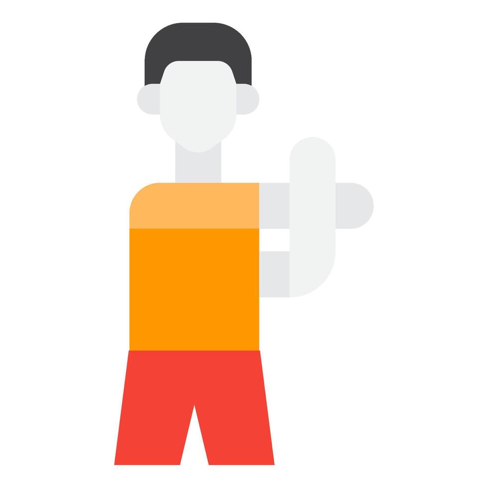 Illustration, character, icon Athlete Performing flat PushUp vector