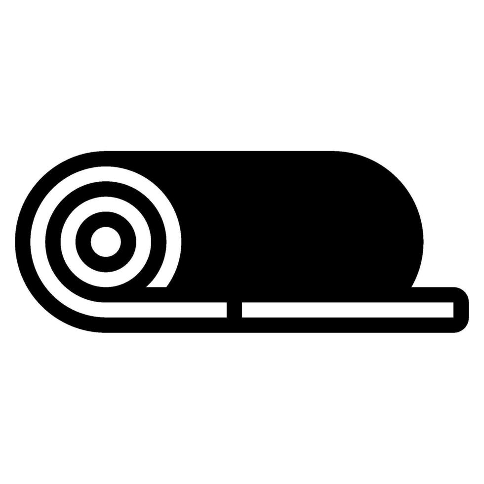 Rolled Orange Carpet icon vector