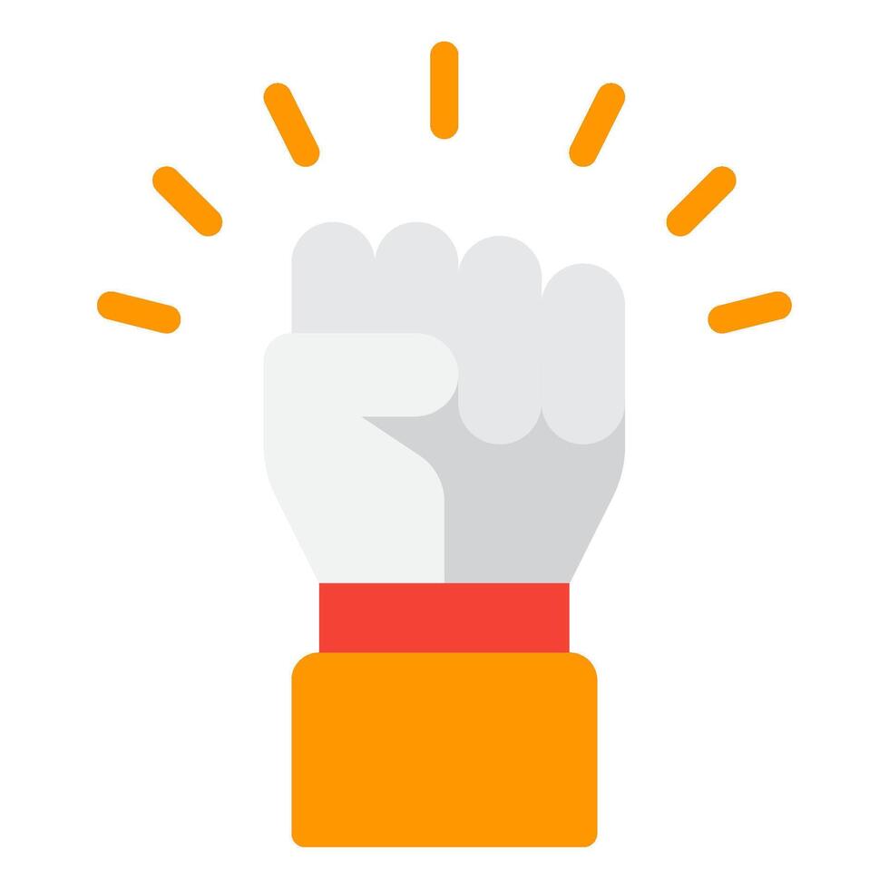 Illustration of a Fist Gesture icon illustration flat vector