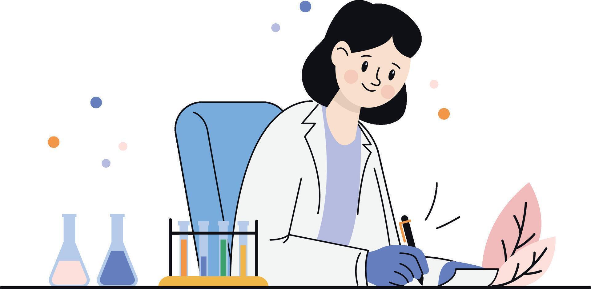 3D Illustration of Scientist at Laboratory vector
