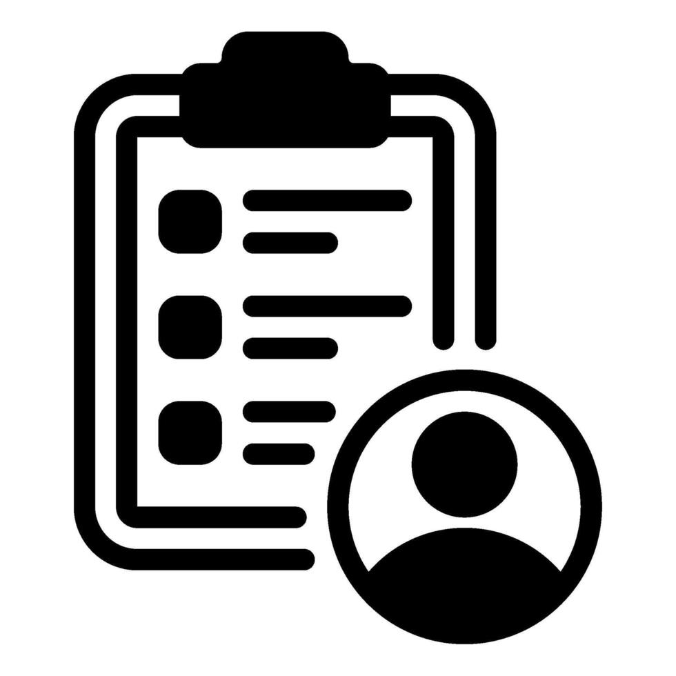Clipboard with User Profile Icon illustration vector