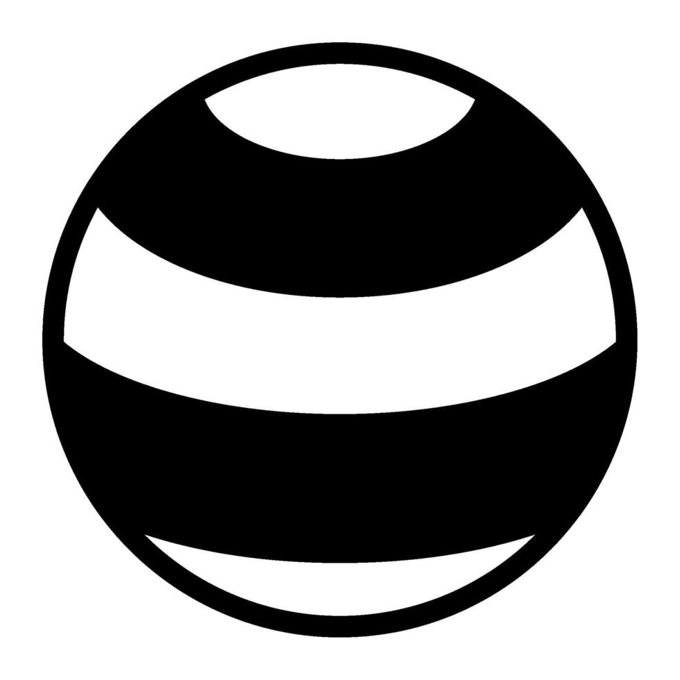 Illustration of a striped orange sphere vector