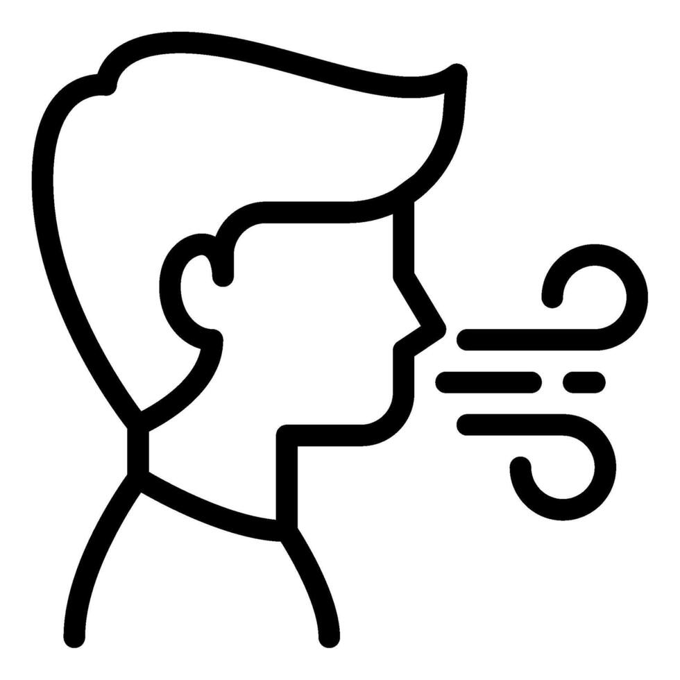 Profile of a Person with Air Pollution illustration vector