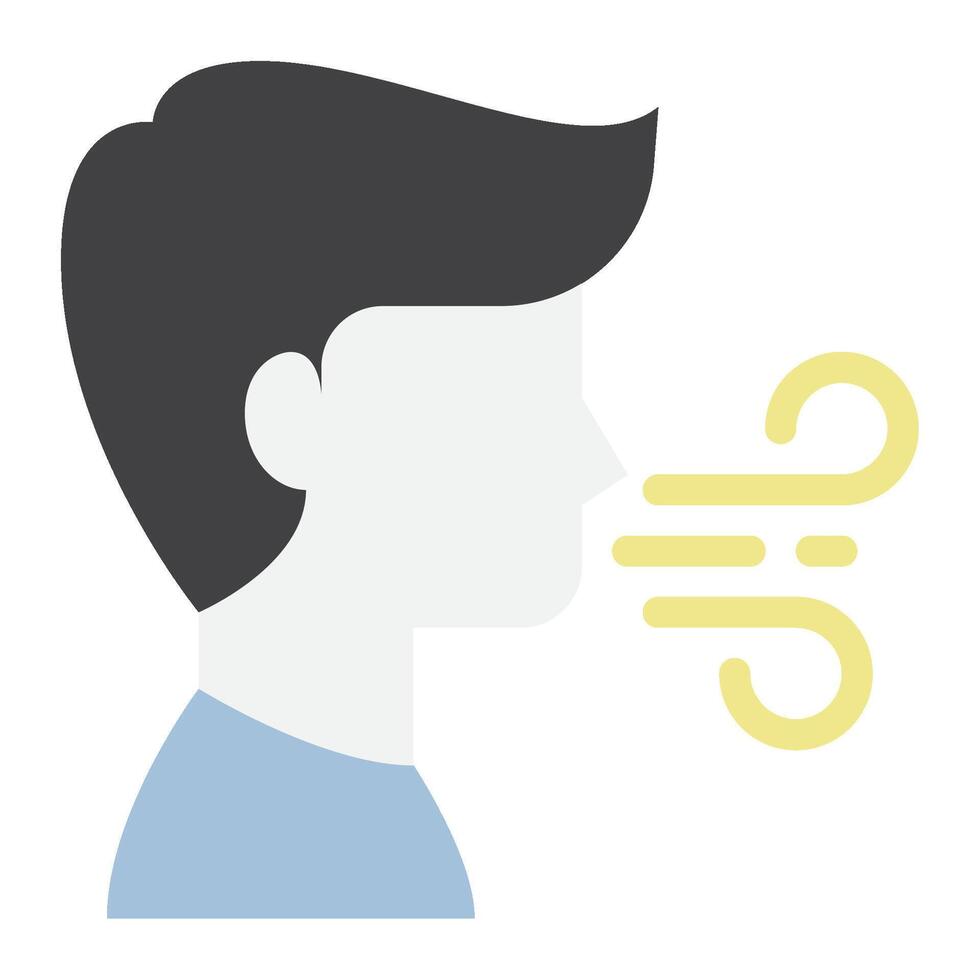 Profile of a Person with Air Pollution vector