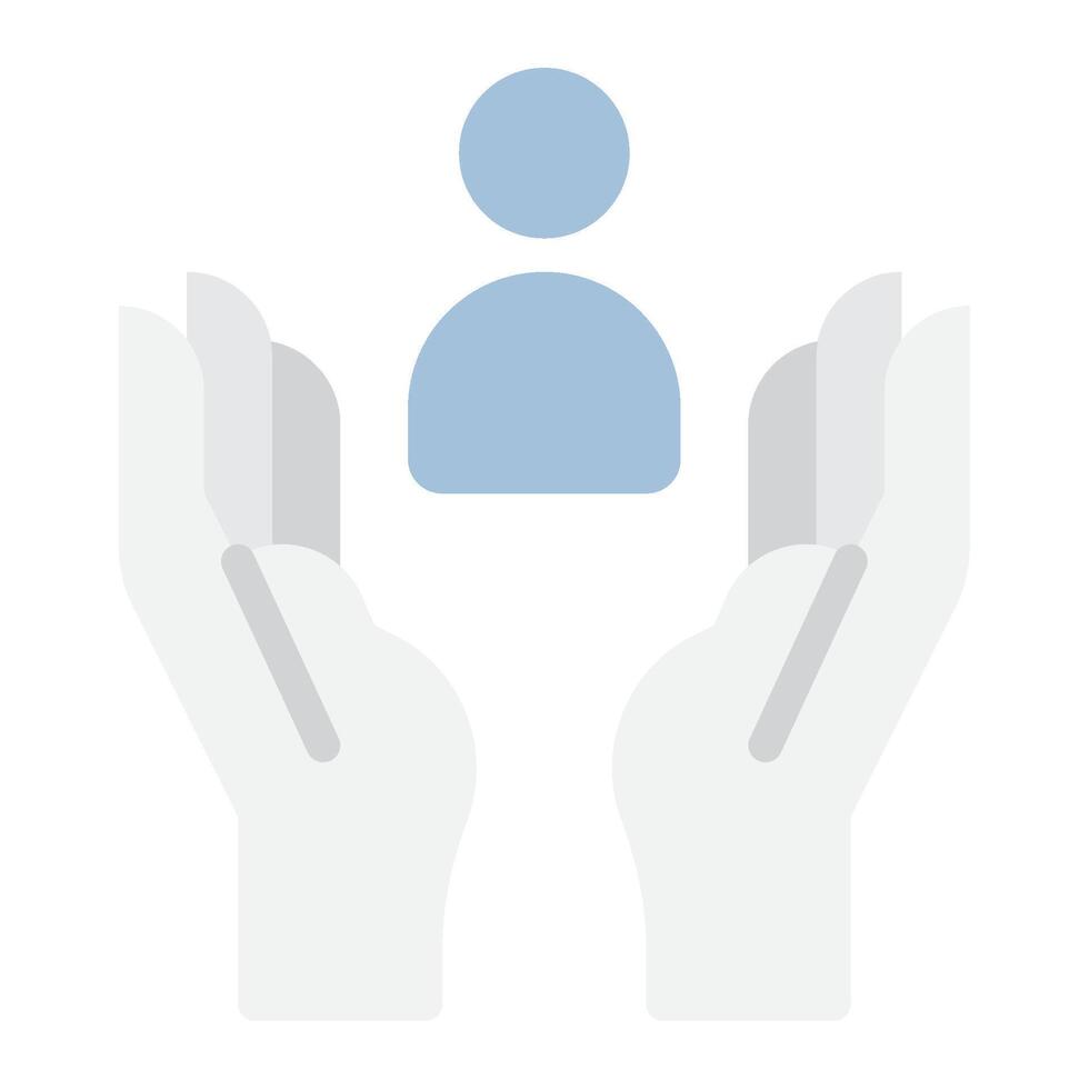 Hands Cradling a Person Icon vector