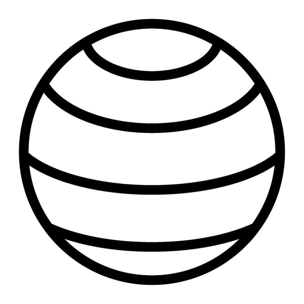 Illustration of a striped orange sphere icon vector
