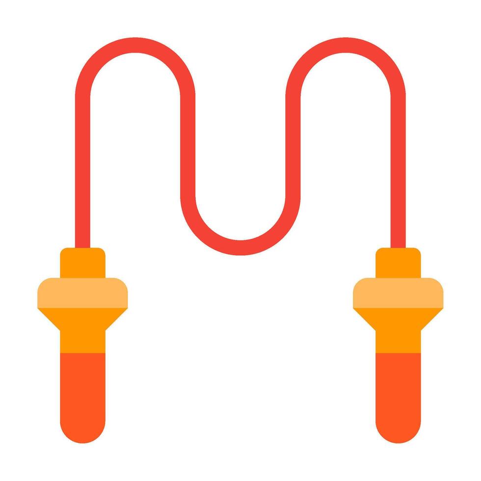 Jump Rope Exercise Equipment icon illustration flat vector