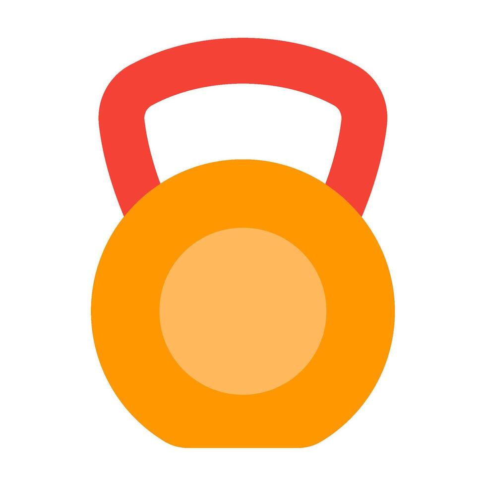 Kettlebell Illustration for Fitness icon illustration flat vector