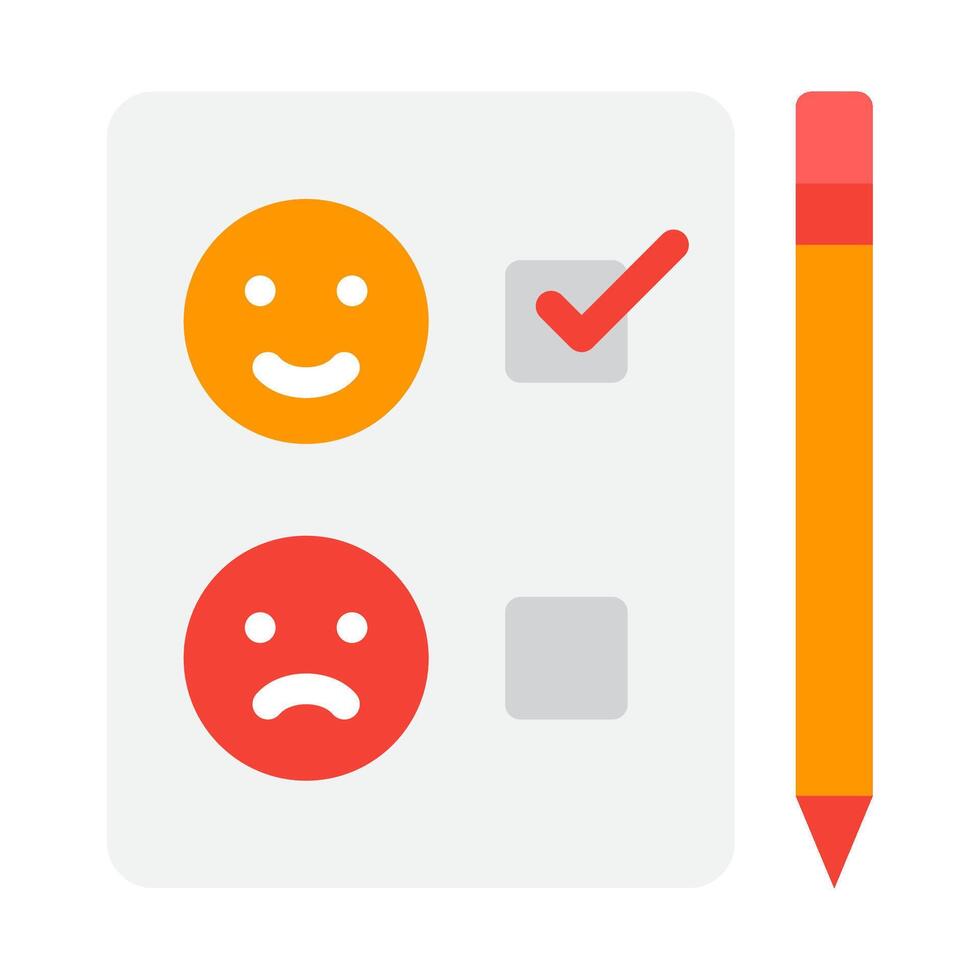 Polls and Feedback icon illustration flat vector